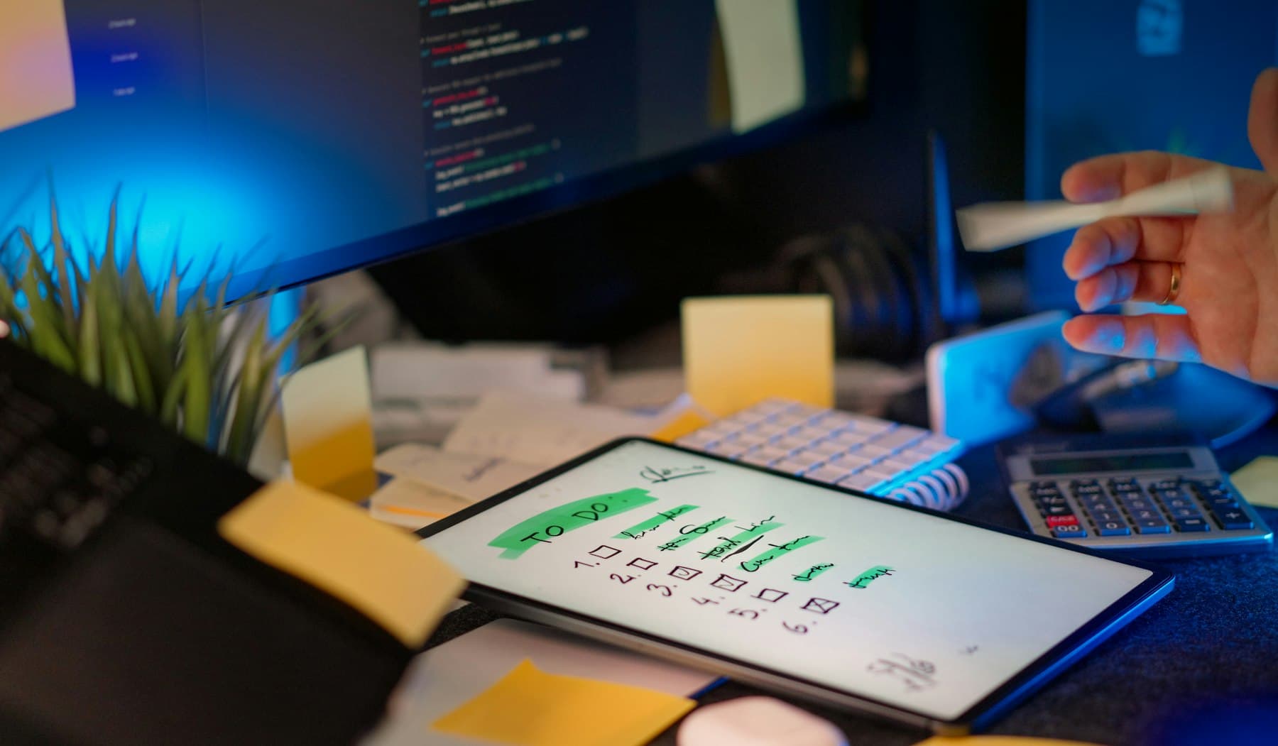 Development screen and software design work