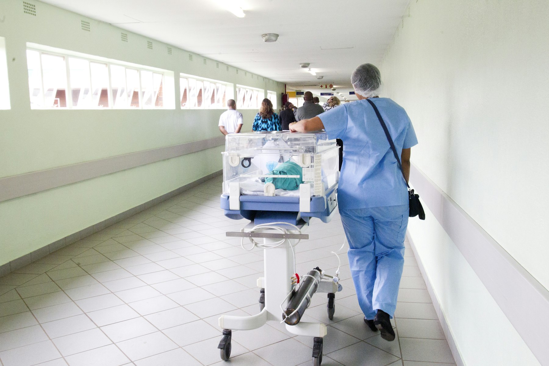 Healthcare professional on the move to illustrate a field healthcare application